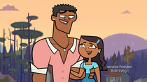 Caleb and Priya reflecting on the island