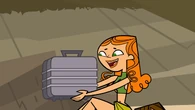 Izzy falls out of a tree and retrieves the case from Courtney in Total Drama, Drama, Drama, Drama Island.