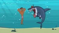 Calebopeningsequence.png (2.27 MB) Caleb charming a shark with his appearance.