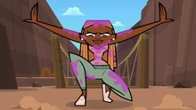 Nichelle is able to cross the bridge, landing flawlessly.