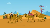 The teams in the lead race to the restaurant.