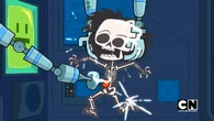 Harold gets electrocuted by the Vocationator 3000.