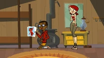 Cameron and Zoey searching the cabins with "Mike".