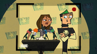 Courtney discussing Duncan in a press conference in the Total Drama Action special.