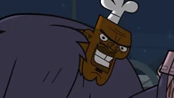 Chef dressed as Sasquatchanakwa at the end of the episode to scare Duncan.