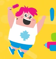 Owen as he appears in another Cartoon Network bumper video, eating ice cream.
