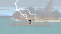 Chris gets struck by a lightning during the recap.