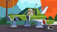 Owen uses Leshawna's spaceship to stop the aliens from destroying the earth.