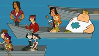 Team Chris Is Really Really Really Really Hot assume their positions on their boat.