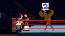 Chef announcing round two in a bikini in the episode .