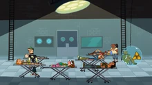 Everyone except Duncan and Leshawna fall victim to the disease.