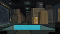 Another view of the cargo hold, with the cargo bay door open.