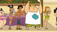 More eliminated contestants cheer after Chris says Gwen is the winner of Total Drama Island.