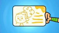 Izzy made her own business cards with mustard.