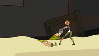 Both Izzy and Owen are crushed by the Total Drama Jumbo Jet.