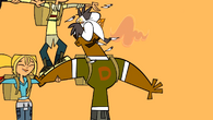 DJ is hit in the face by a seagull in the Total Drama World Tour opening sequence.