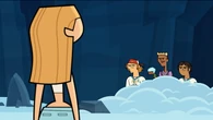 Wayne, Raj and Bowie start a snowball fight.