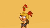 Courtney wears the chicken hat in Not So Happy Campers - Part 2.