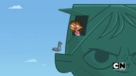 "Get out of here, bird! Nobody poops on me!" - Courtney