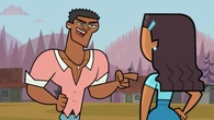 Priya and Caleb jokingly compete for who won the race.