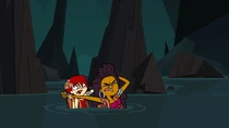Zoey restrains Anne Maria when she tries to attack Scott.