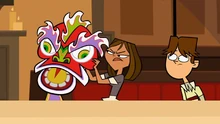  is forced to wear a lion dancer's mask due to her .