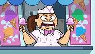 MacArthur tries to sell ice cream.