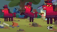 Chef's reaction when he sees pinata monsters outside of the daycare.