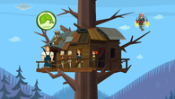 Team Kinosewak complete their treehouse.