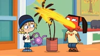 Leshawna burns down a plant.
