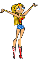 Lindsay as Wonder Woman in Super Hero-ld.