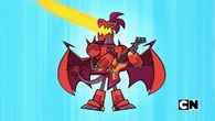 After the kids leave, the Drago-Chicken transforms into a cooler looking toy.