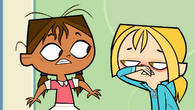 Bridgette accidentally sneezes on Courtney.