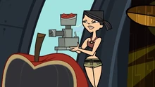 Heather is not satisfied of the meat grinder as a reward and throws it off the plane.