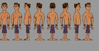 Brody's rotation sheet in his swimsuit (after eating many burritos).
