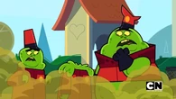 Owen's fart kills one of the aliens.