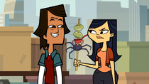 Total Drama Presents: The Ridonculous Race finale. Notice Noah staring at  Emma