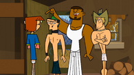 DJ, Duncan, and Geoff confront Harold about him leaving his underwear lying around the cabin in If You Can't Take The Heat...