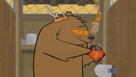 Later, that same bear uses the confessional.