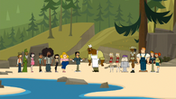 The cast is introduced to the new island, and are split into two teams.