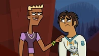 Bowie motivates Raj to be strong after his own elimination.