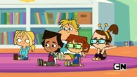 The kids as they watch Courtney's Show & Tell.