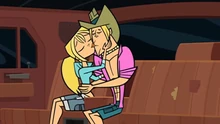 Bridgette and Geoff are still making out.