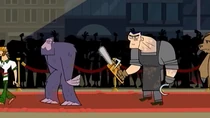 , the escaped , and the  walk into the Gemmie Awards for their show.
