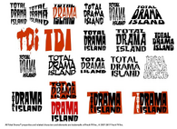 Early versions of the Total Drama Island logo.