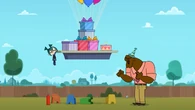 Gwen accidentally floats away with all of Chef's presents.