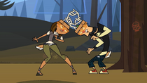Duncan and Courtney literally clash their horns.