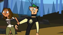Courtney drags Duncan around like a dog the entire episode.