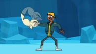 Damien gets bitten by the seal.