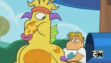 Owen wants Thingameroo to stay at his house.